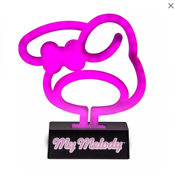Hello Kitty & My Melody LED Neon Pink Light Lamp Made By Sanrio. New In Box. - Picture 1 of 12